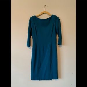 Worth teal stunning lower back zip dress size 4